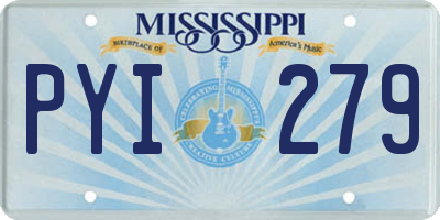 MS license plate PYI279