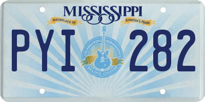 MS license plate PYI282