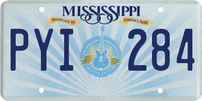 MS license plate PYI284