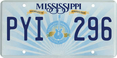 MS license plate PYI296