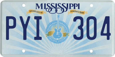 MS license plate PYI304