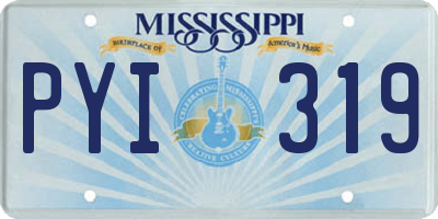 MS license plate PYI319