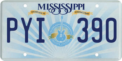 MS license plate PYI390