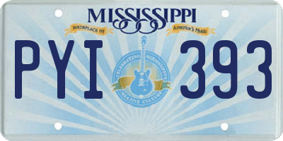 MS license plate PYI393