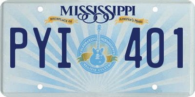 MS license plate PYI401