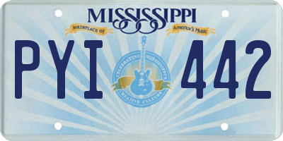 MS license plate PYI442