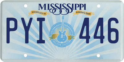 MS license plate PYI446