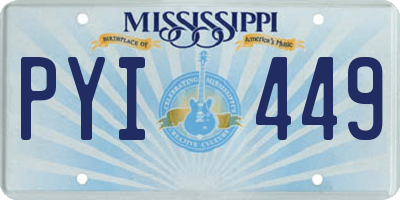MS license plate PYI449
