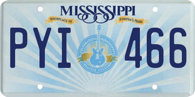 MS license plate PYI466