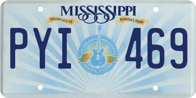 MS license plate PYI469