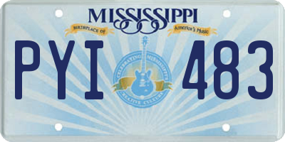 MS license plate PYI483