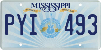 MS license plate PYI493