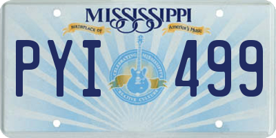 MS license plate PYI499