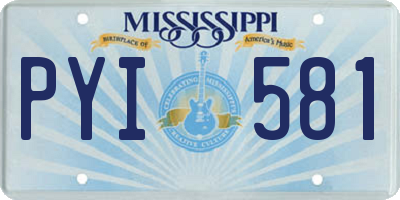 MS license plate PYI581