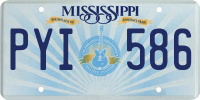 MS license plate PYI586