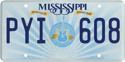 MS license plate PYI608