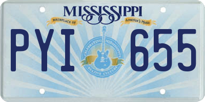 MS license plate PYI655