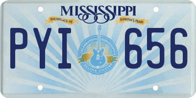 MS license plate PYI656