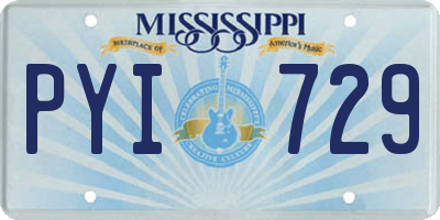 MS license plate PYI729