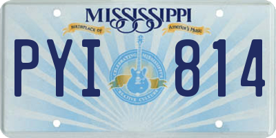 MS license plate PYI814