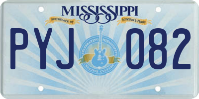 MS license plate PYJ082
