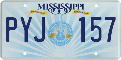 MS license plate PYJ157