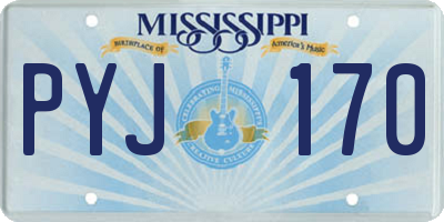 MS license plate PYJ170
