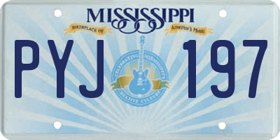 MS license plate PYJ197