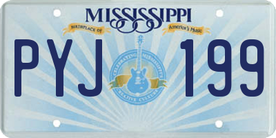 MS license plate PYJ199