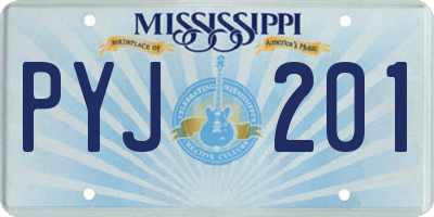 MS license plate PYJ201