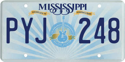 MS license plate PYJ248