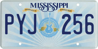 MS license plate PYJ256