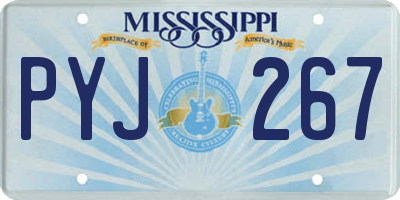MS license plate PYJ267