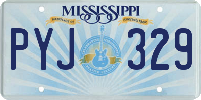 MS license plate PYJ329