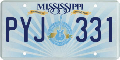 MS license plate PYJ331