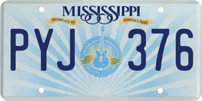 MS license plate PYJ376