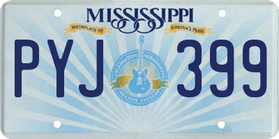 MS license plate PYJ399