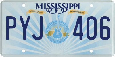 MS license plate PYJ406