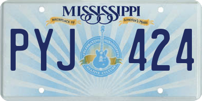MS license plate PYJ424