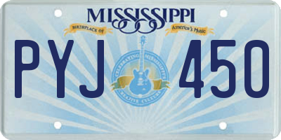 MS license plate PYJ450