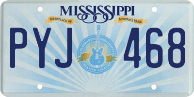 MS license plate PYJ468