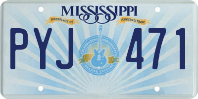 MS license plate PYJ471