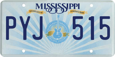 MS license plate PYJ515