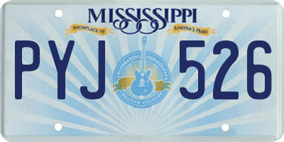 MS license plate PYJ526