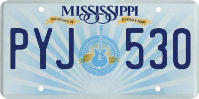 MS license plate PYJ530