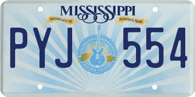 MS license plate PYJ554