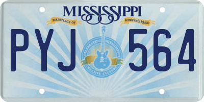MS license plate PYJ564