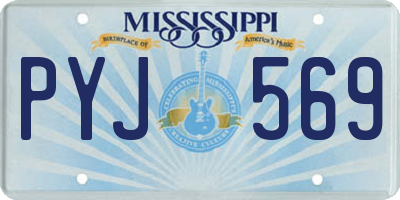 MS license plate PYJ569