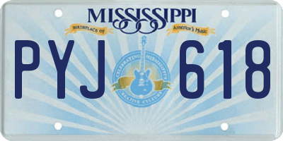 MS license plate PYJ618