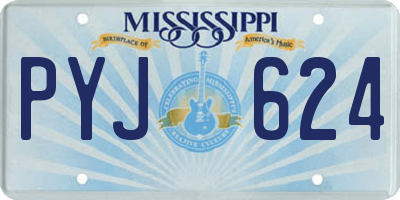 MS license plate PYJ624